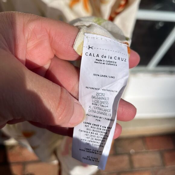 Anthropologie Cala de la Cruz Lizzie Linen Cutout Dress  NWT - Picture 11 of 13